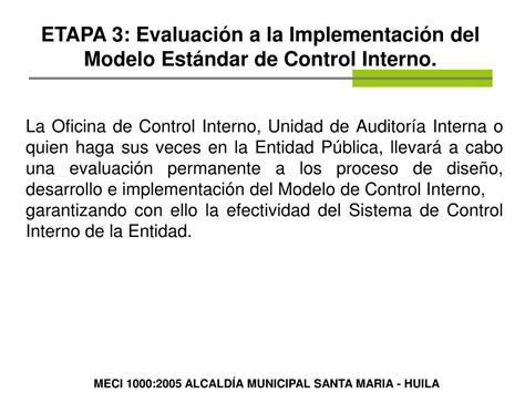 PPT MODELO ESTÁNDAR DE CONTROL INTERNO PARA EL ESTADO COLOMBIANO MECI