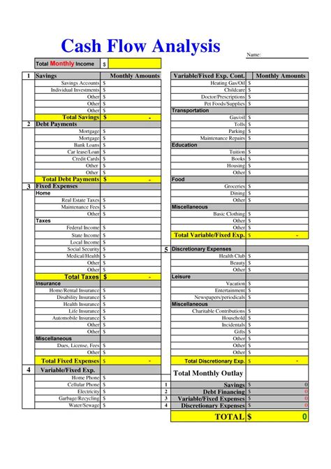 Cash Flow Statement Templates 14 Free Word Excel And Pdf