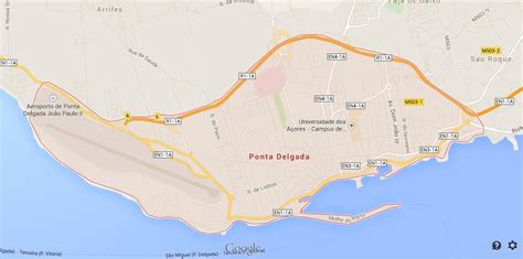 Map of Ponta Delgada