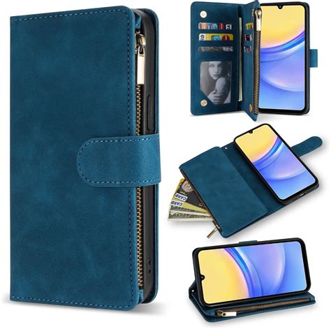 Amazon ZZXX Samsung Galaxy A15 5G Wallet Case PU Leather RFID