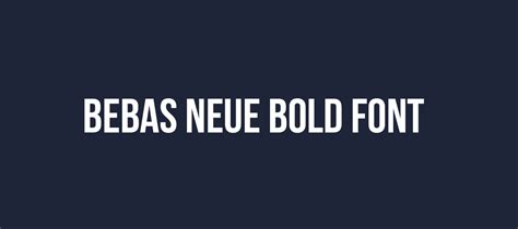 Bebas Neue Bold Font Free Download Bebas Neue Bold Font