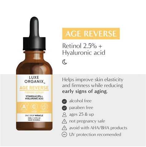 Luxe Organix Age Reverse Serum Vitamin A 25 Love Rys Australia