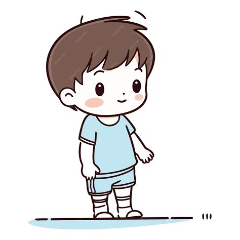 Premium Vector | Boy standing with arms akimbo in cartoon style