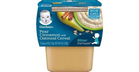 Gerber 2nd Foods Baby Foods Pear Cinnamon With Oatmeal 4 • Price