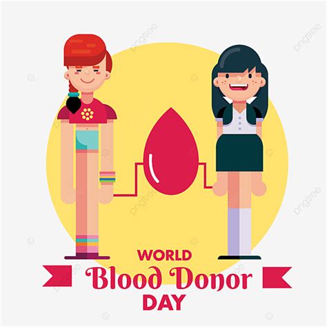 Blood Donor Clipart Transparent Png Hd World Blood Donor Day Two Girls