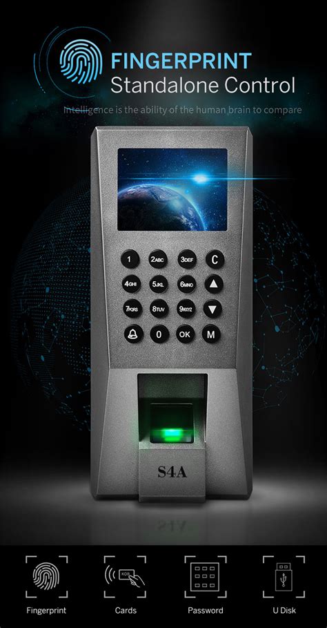 OEM Manufacturer Standalone Fingerprint Access Controller With LCD S4A