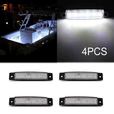 Chengsi 4x Marine Grade 12 24v Large Waterproof Cool White 6000k Led Courtesy Lights