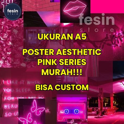 Jual Poster Dinding Aesthetic Isi 48 Dan 24 Pcs Pink Aesthetic Shopee Indonesia