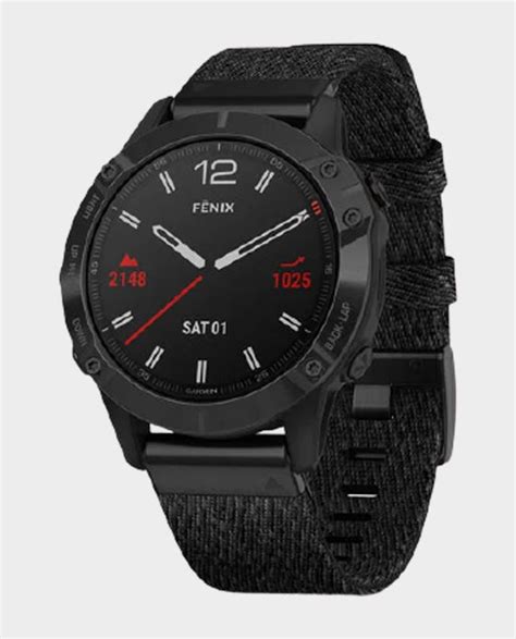 Buy Garmin Fenix 6 Pro Sapphire Edition Smartwatch Black Nylon in Qatar ...