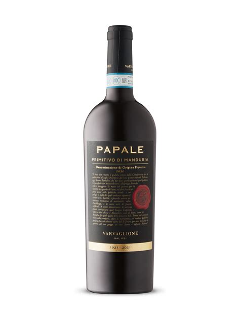 Primitivo Di Manduria Linea Oro Papale 2020 LCBO