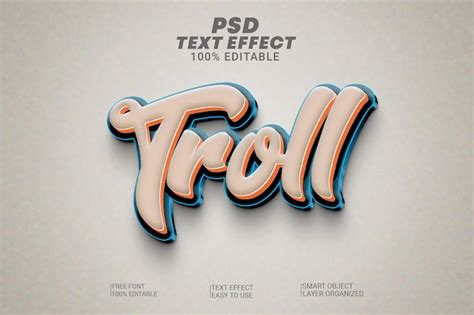 Premium Psd Psd Creative Troll Text Effect