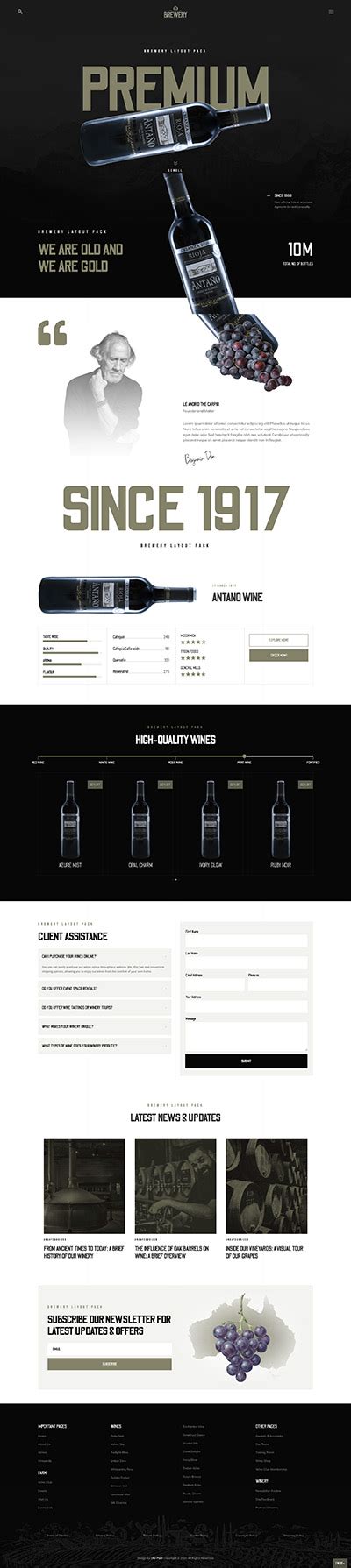 Winery FREE Divi Pixel Layout Pack