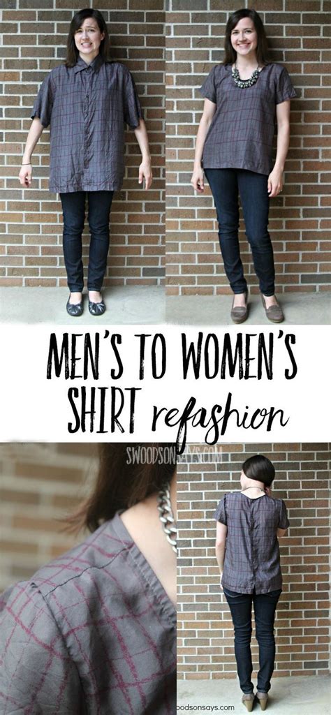 Men S Shirt To Women S Shirt Refashion Swoodson Says Shirt Refashion Mens Shirt Refashion