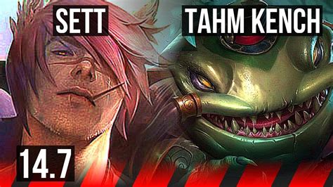 Sett Vs Tahm Kench Top 7 Solo Kills 600 Games Godlike 822