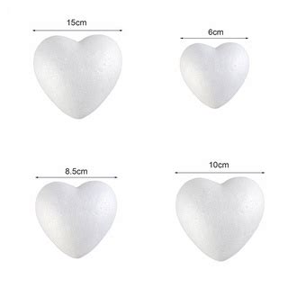 MEIHUAA 6 8 5 10 15cm Heart Foam Mould DIY Wedding Decor Modelling