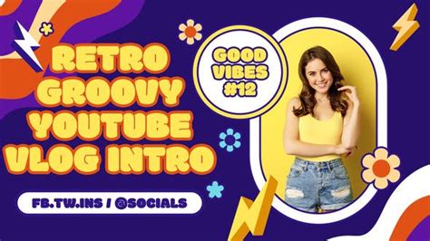 Retro Groovy Youtube Vlog Intro Mogrt Video Templates Envato Elements