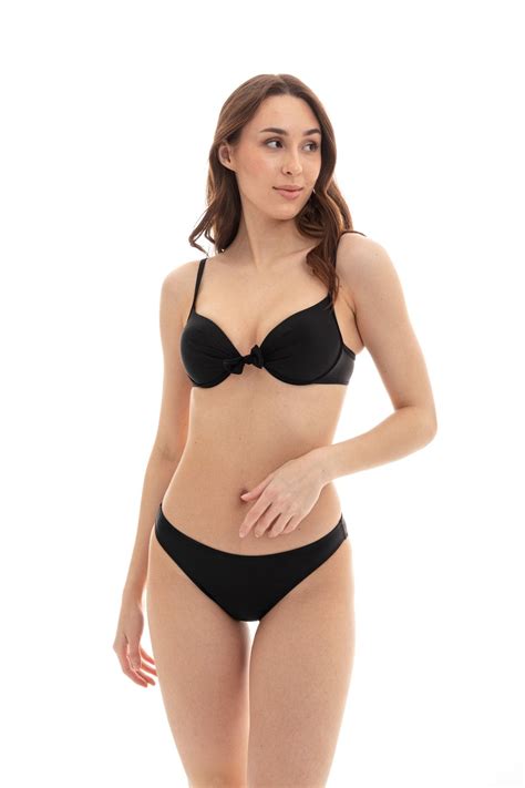Eke Tekstil Siyah Renk Fiyonk Detaylı Dolgulu Kaplı Destekli Mayo bikini Takımı Fiyatı Yorumları