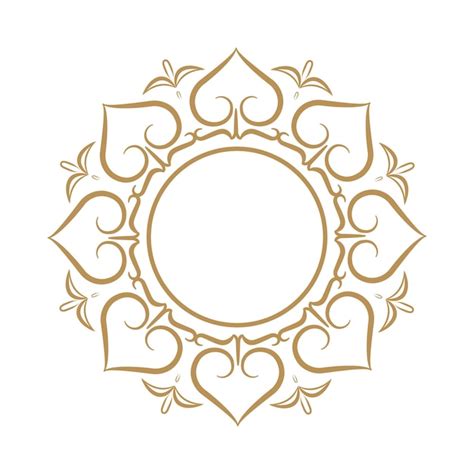 Premium Vector Circular Pattern Islamic Frame Ornament