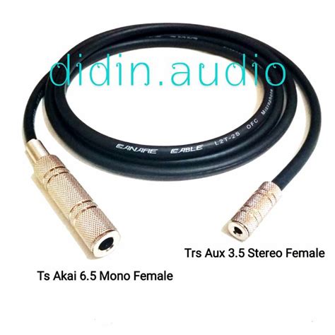 Jual Kabel Trs Aux Mm Stereo Female To Ts Akai Mm Mono Female