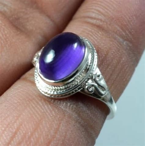 Handmade Sterling Silver Amethyst Gemstone Ring Weight Gram