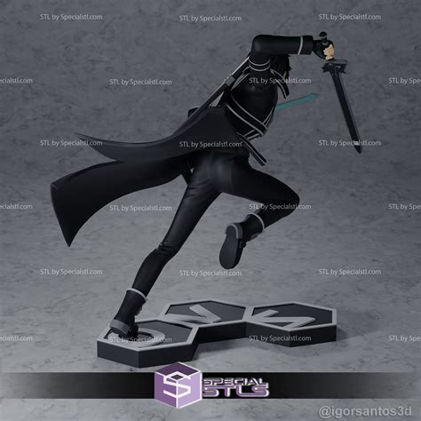 Kirito 3d Model Action Pose Specialstl