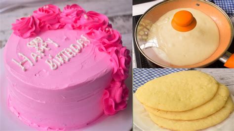 Vanilla Birthday Cake In Fry Pan Eggless And Without Oven YouTube