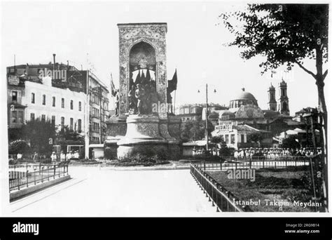 The Republic Monument Is A Notable Monument Located At Taksim Square In