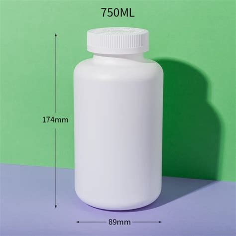 White HDPE Plastic 280cc Vitamin B12 Bottle UKPACK