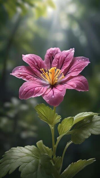 premium photo  blooming flower captured   natural environment