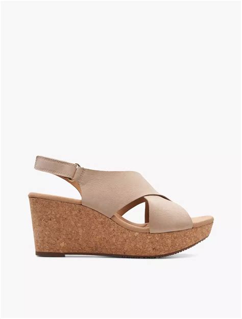 Jual Clarks Clarks Annadel Eirwyn Women S Wedges Sand Nubuck Sand