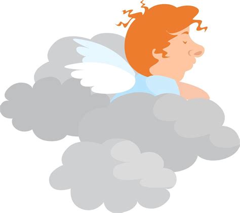 Angel in heaven,illustration,vector on white background 13758365 Vector ...