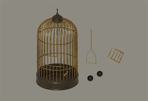 Bird Cage 3d Model Rigged Cgtrader