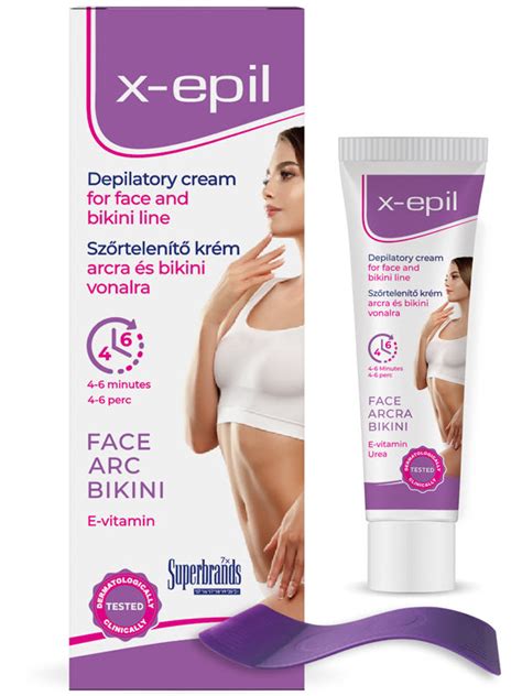 X Epil szőrtelenítő krém arc bikini vonalra 40 ml Rossmann