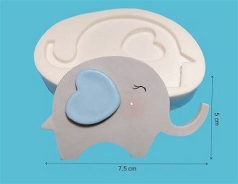 MOLDE DE SILICONE ELEFANTE CÓD 487 Elo7 Produtos Especiais