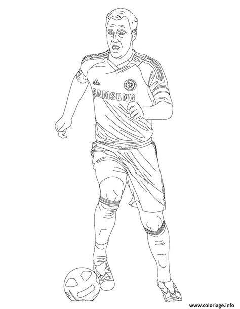 Coloriage John Terry Joueur De Foot Jecolorie