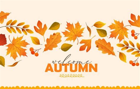 Premium Vector | Background with colorful leaves and lettering for fall ...