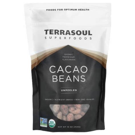 Terrasoul Superfoods Cacao Beans Unpeeled 16 Oz 454 G 16 Oz QFC