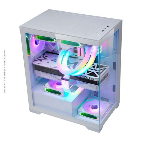 Gabinete Branco - Gabinete Gamer K-Mex Poseidon, ATX, Branco | CG-W1G4