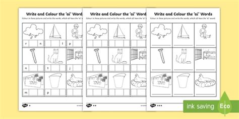 Ai Phonics Worksheet