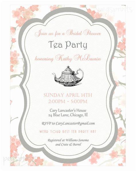 Elegant High Tea Invitations with Recipes