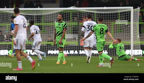 Forest Greens Striker Troy Deeney During The EFL League Two Match