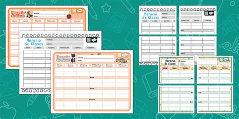 Paquete De Recursos Horario De Clases Twinkl