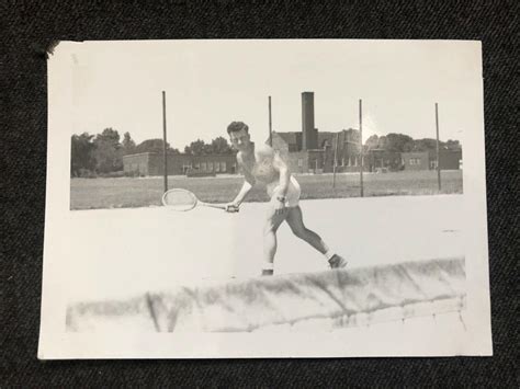 Vintage Photo Man Beefcake Shirtless Muscles Tennis Action Gay Interest
