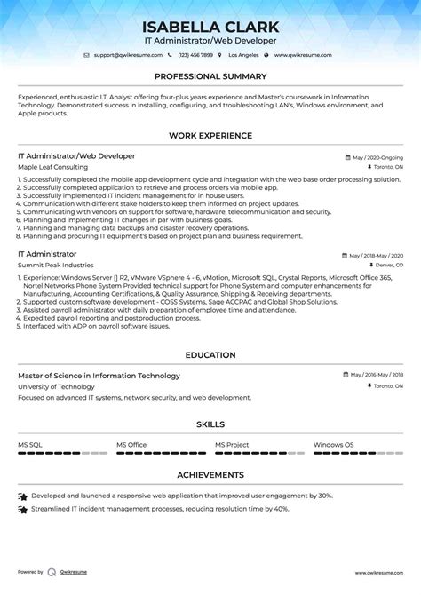 10+ IT Administrator Resume Samples & Templates for 2025