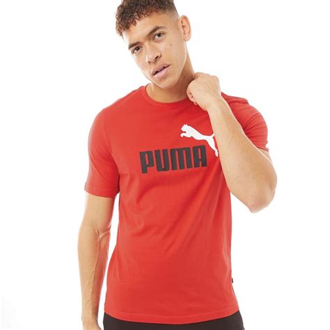 Buy Puma Mens Essentials Logo T Shirt High Risk Red