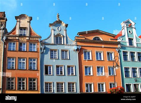 Beautiful Historic Buildings On The Long Market Street Dlugi Targ In