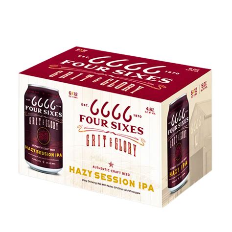 Buy Four Sixes Grit And Glory Hazy Session Ipa Beer 6 Pack Online Reup