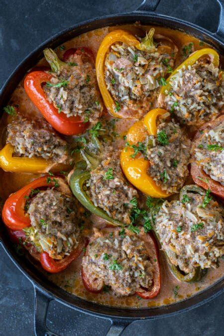 Ground Beef Stuffed Peppers - Momsdish