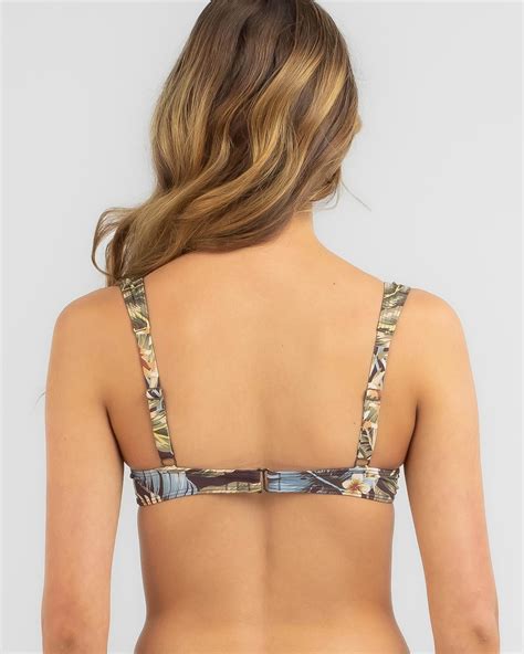 Shop Billabong Slow Daze Chloe Balconette Bikini Top In Brown Fast