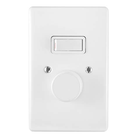 Classic 2 Lever 500w Led Rotary Dimmer Switch On 2x4 Yoke With Steel Coverplate Crabtree